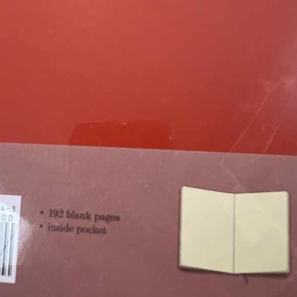 New Scripta notes large blank 192 page notebook color brick with inside pocket - Picture 3 of 4
